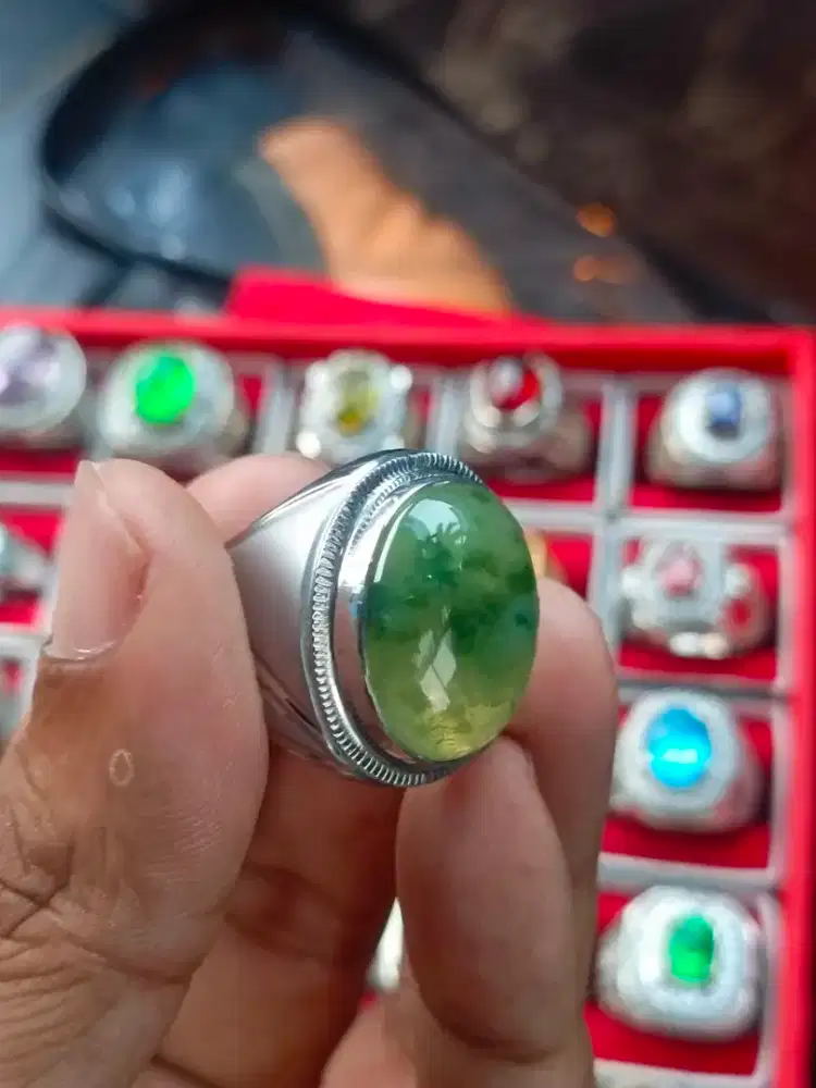 Batu cincin idocrase lumut boba aceh super