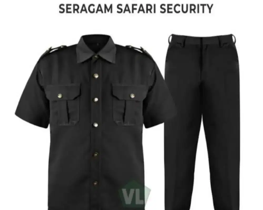 SET SERAGAM SAFARI SATPAM LENGKA DENGAN SEPATU