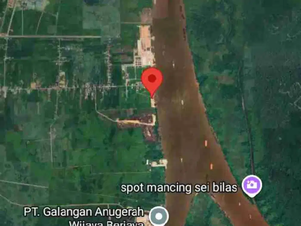 Tanah 14 H pinggir sungai cocok untuk pelabuhan