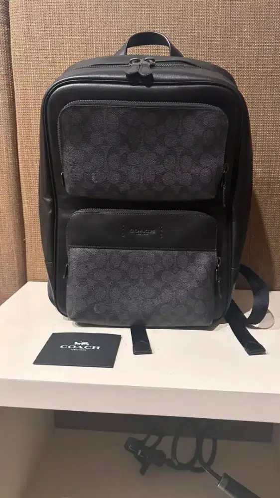 Coach Backpack Gotham Signature Canvas Black