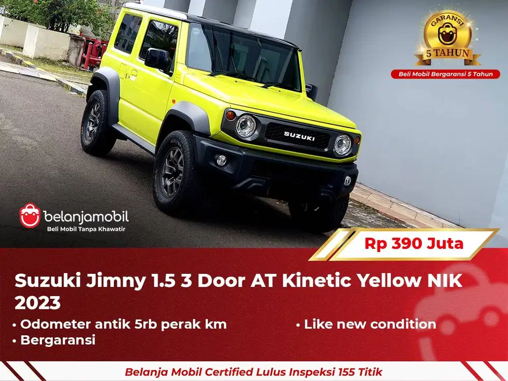 [ GARANSI 5TH ] Suzuki Jimny 1.5 3 Door AT Kinetic Yellow 2023/2024