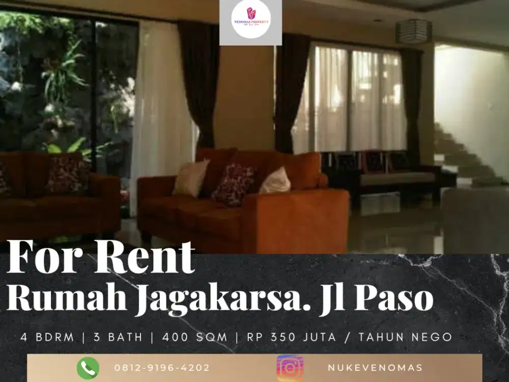 Disewakan Rumah Jl Paso, Jagakarsa 2 Lantai Full Furnished