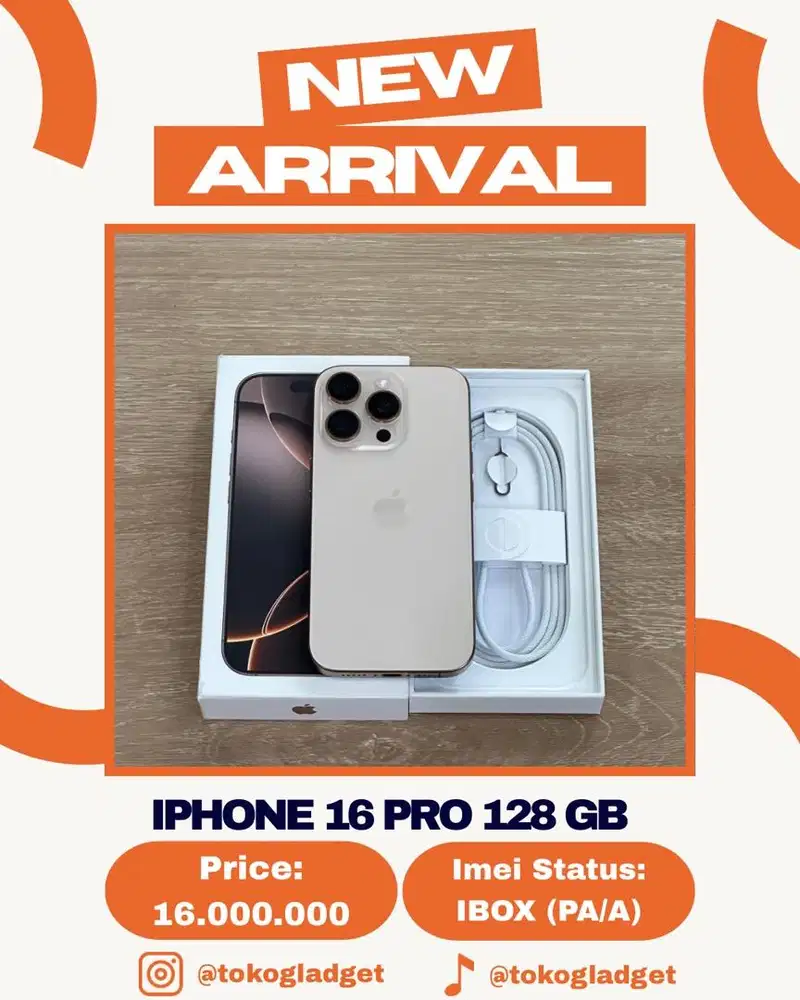iPhone 16 Pro 128 Gb ex IBOX (Desert Titanium)