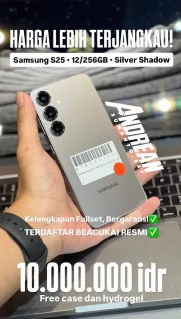 Second samsung S25 12/256 gb bea cukai