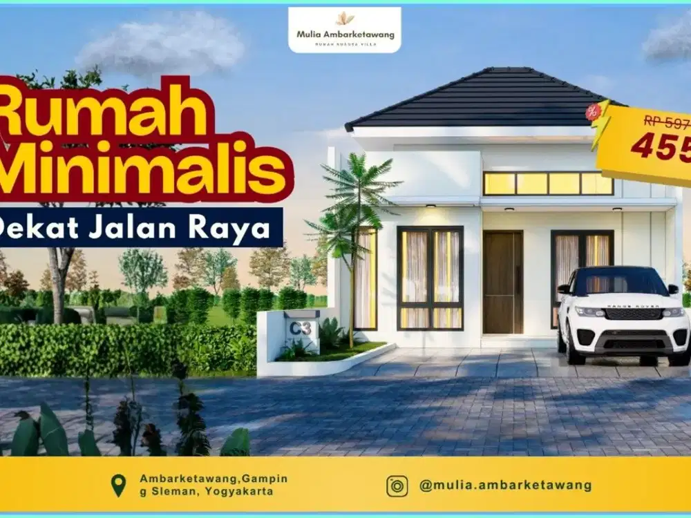 RUMAH ELITE JOGJA 400 JUTAAN DESAIN SCANDINAVIAN NUANSA VILLA SEJUK AMBARKETAWANG