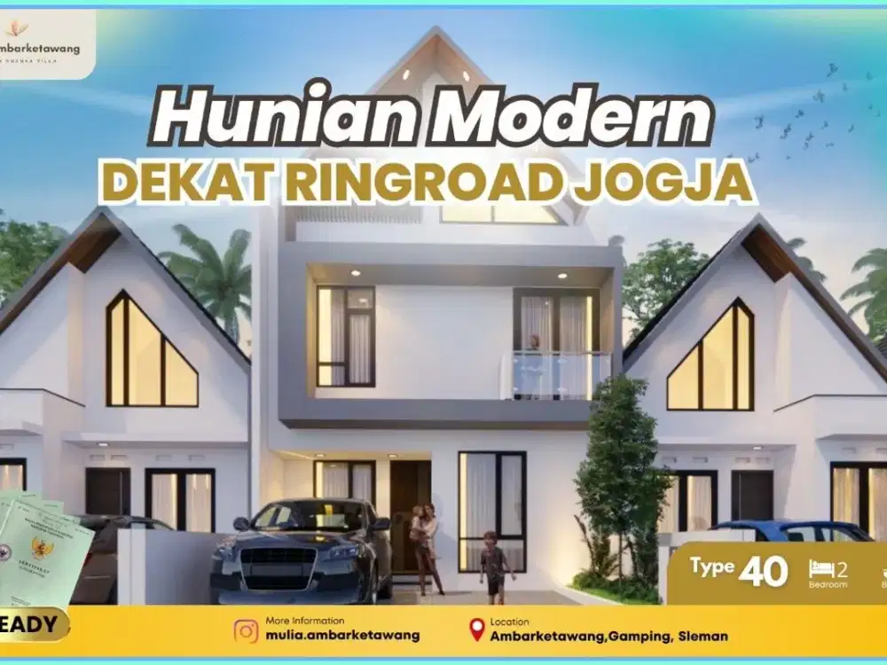 DIJUAL RUMAH JOGJA 400 JUTAAN DALAM CLUSTER SCANDINAVIAN FASILITAS LENGKAP