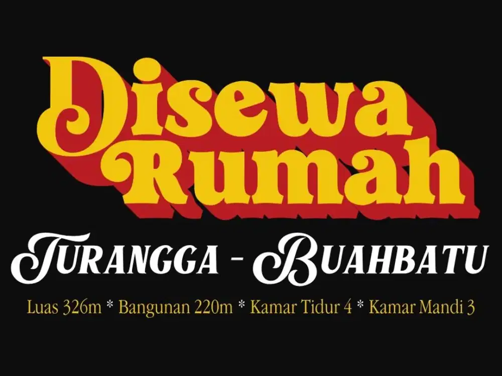 SEWA RUMAH MURAH DI, TURANGGA, BUAH BATU, KARAWITAN, LENGKONG, BKR,