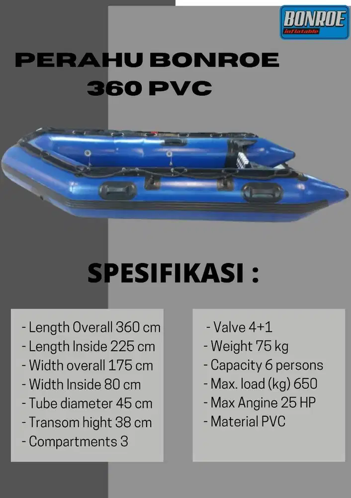 perahu karet 360 bonroe