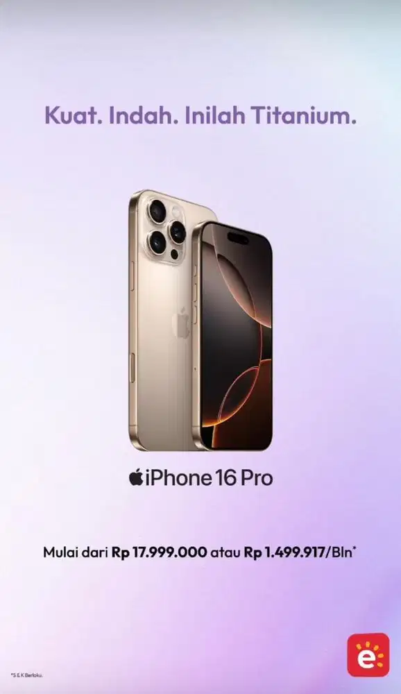 CICILAN IPHONE 16 SERIES 0% ONLY ERAFONE MBK