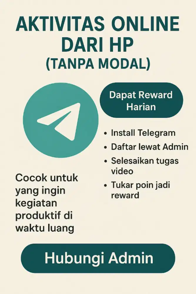 Aktivitas Online dari HP — Dapat Reward Harian (Tanpa Modal)