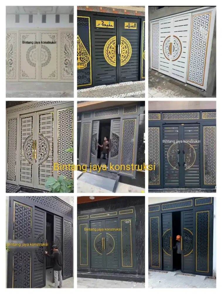 Pintu gerbang sliding swing mewah