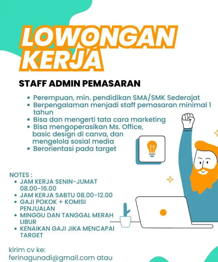 Lowongan Admin Pemasaran