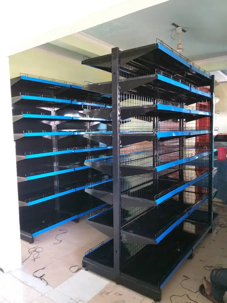 RAK MINIMARKET T. 240 CM BAHAN PLAT BESI PREMIUM HARGA MURAH