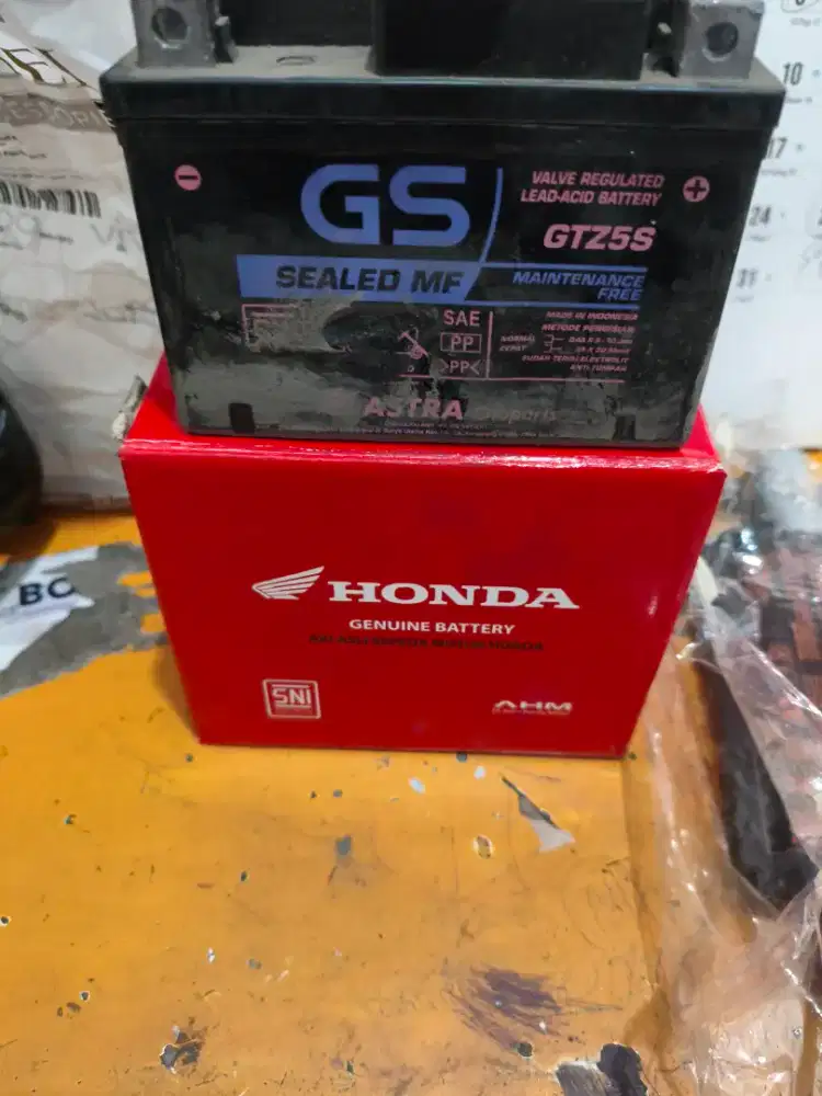 Aki motor asli Honda GTZ5S