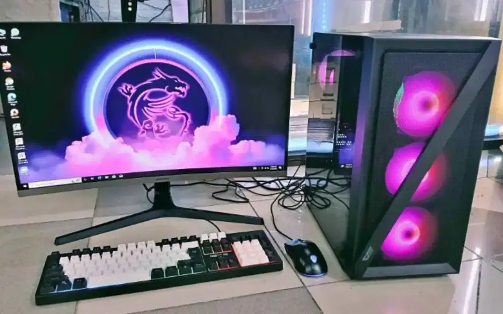 Komputer PC gaming & design core i7 gen12 + LED curved 27inc