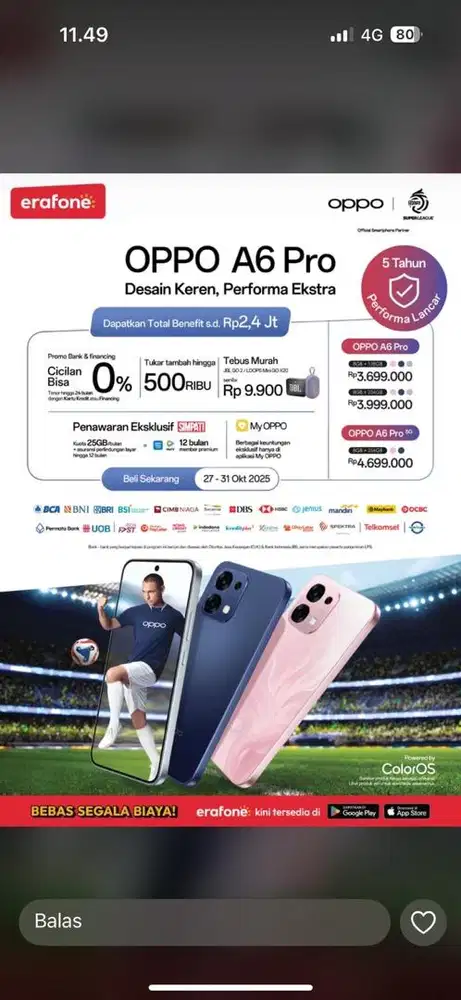 Kredit oppo A6pro 8/128gb