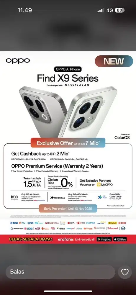 Kredit oppo find X9 series