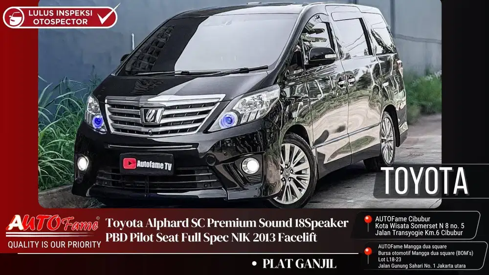 Toyota Alphard SC Premium Sound 18Speaker PBD Pilot Seat NIK 2013
