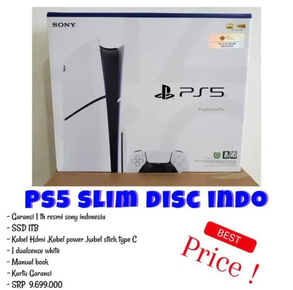 PS 5 Slim Disk Indo 100% Baru