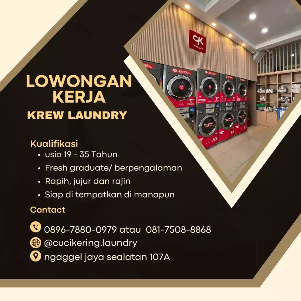 Lowongan kerja laundry