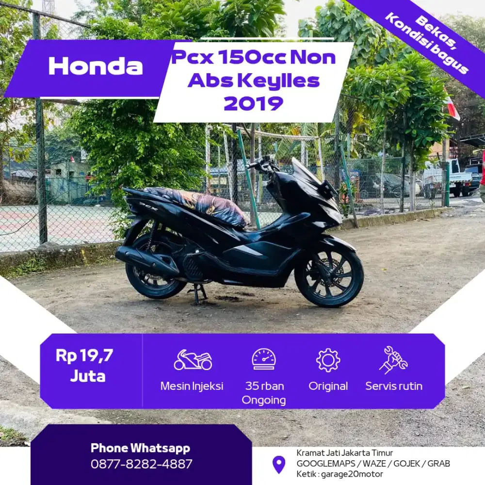 Honda Pcx 150cc Keylles Fi CBS ISS esp Tahun 2019