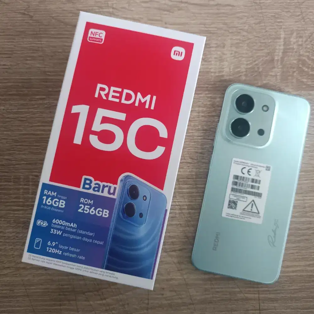 Redmi 15C ram 16gb (8+8) memori 256gb garansi resmi