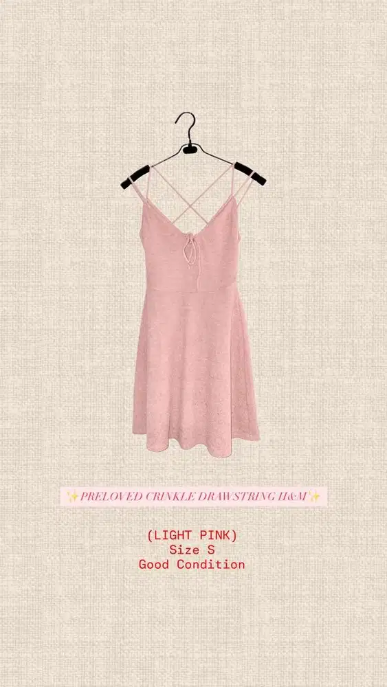 H&M DRESS SOFT PINK