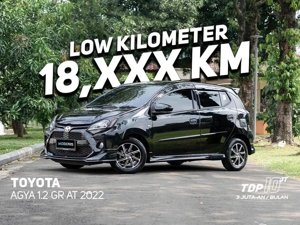 CASH TERMURAH TOYOTA AGYA 1.2 GR MATIC 2022 HITAM MOBCARS