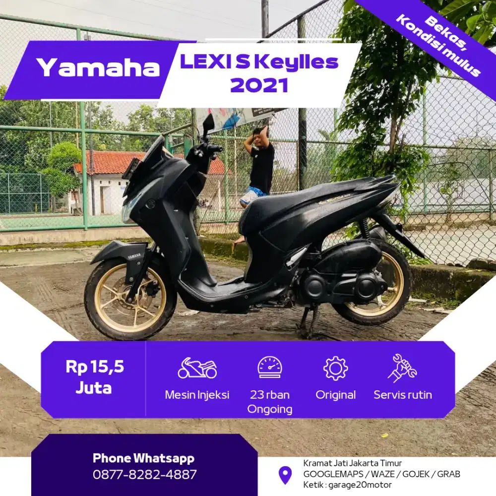 Yamaha Lexi S Keylles 125cc Bluecore Fi Tahun 2021