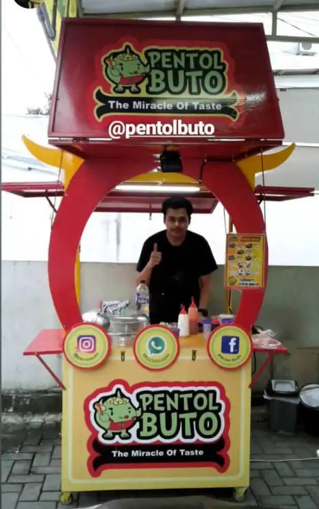 Jual Gerobak bekas jualan pentol