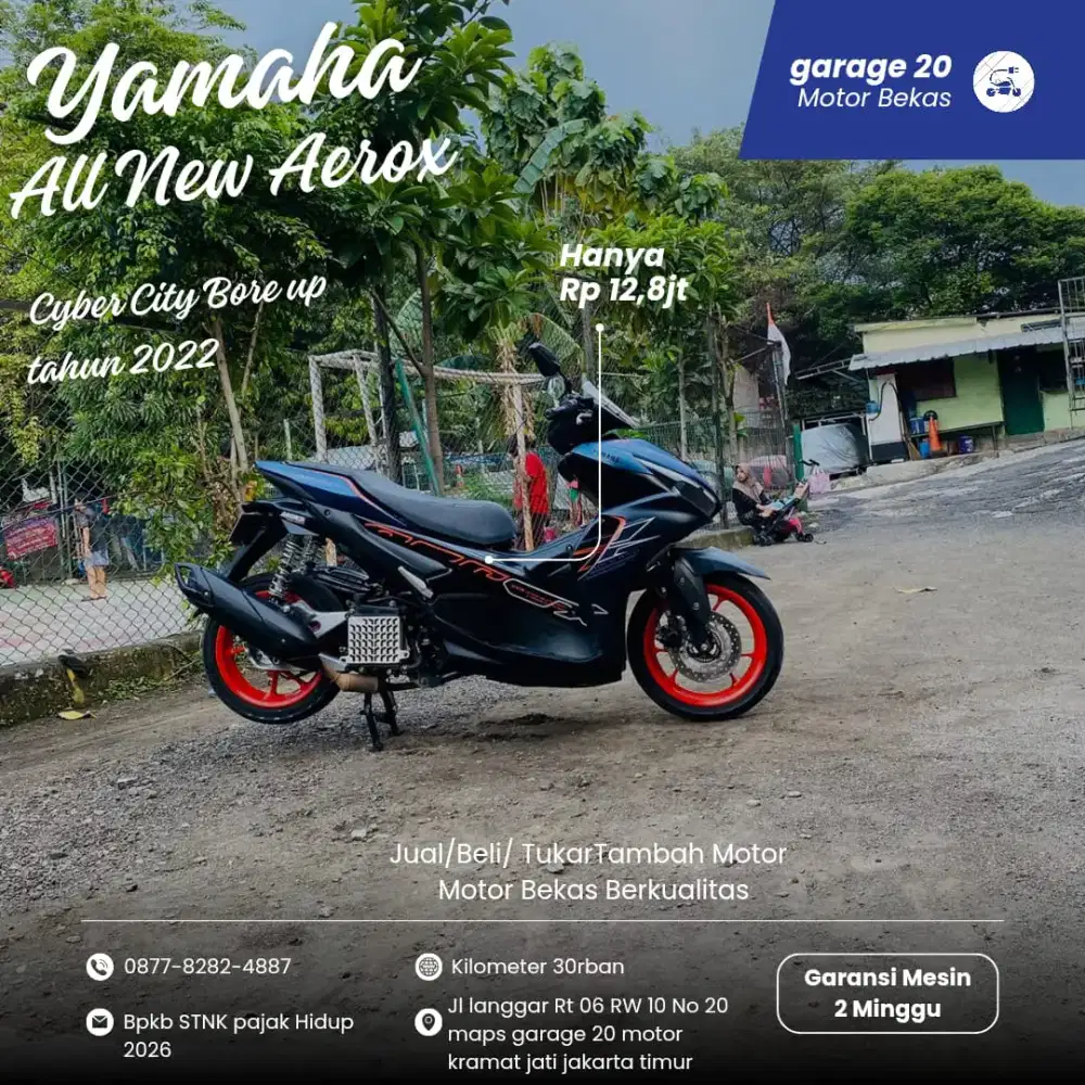 Yamaha all new aerox 155 cc cyber city bore up Tahun 2022