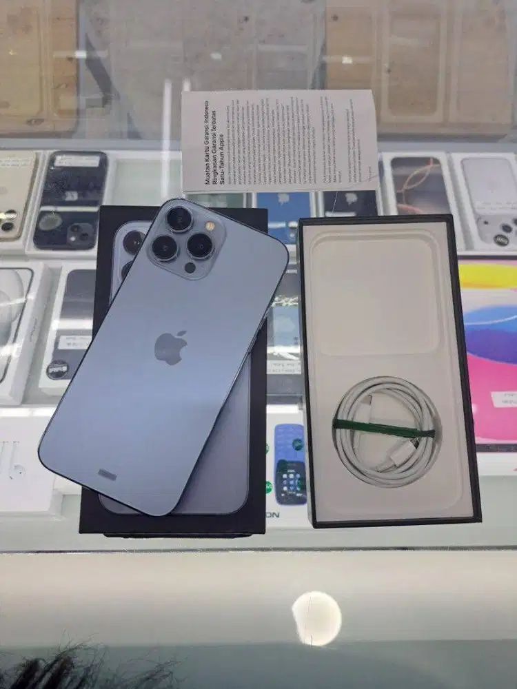 Second Apple IPhone 13 Pro Max 512GB Sierra Blue Ex IBOX Mulus Fullset