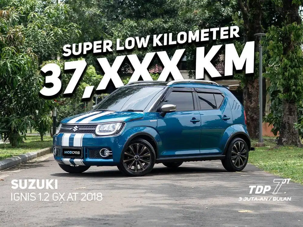 SUZUKI IGNIS 1.2 GX MATIC 2018 BIRU MOBCARS FREE SMART TV