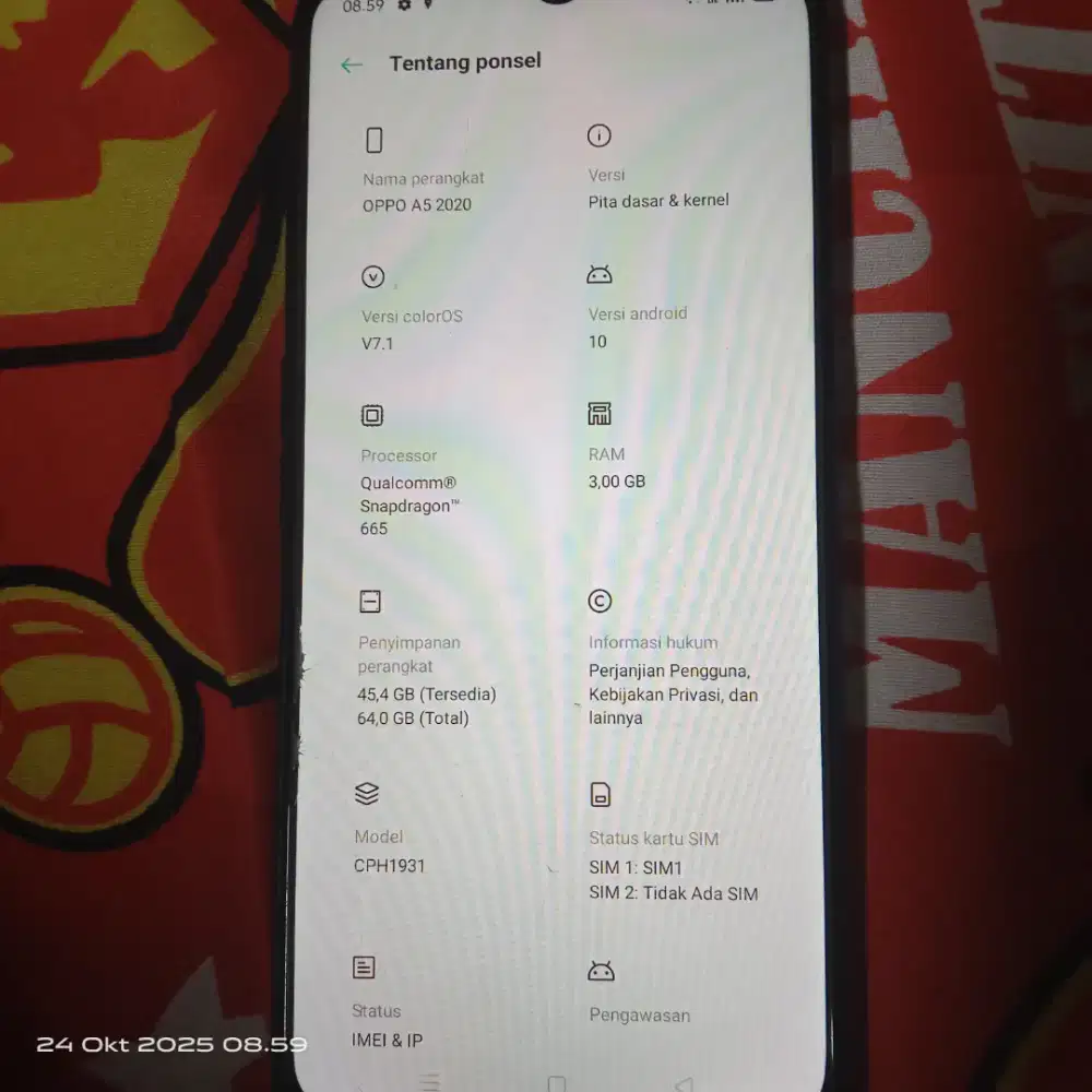 Oppo A5 2020 ram 3/64
