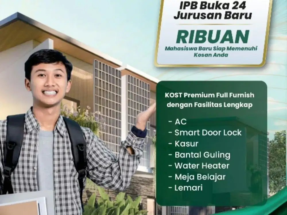 Dijual Villa Kost Lokasi Strategis Tepi Danau Dekat Kampus IPB