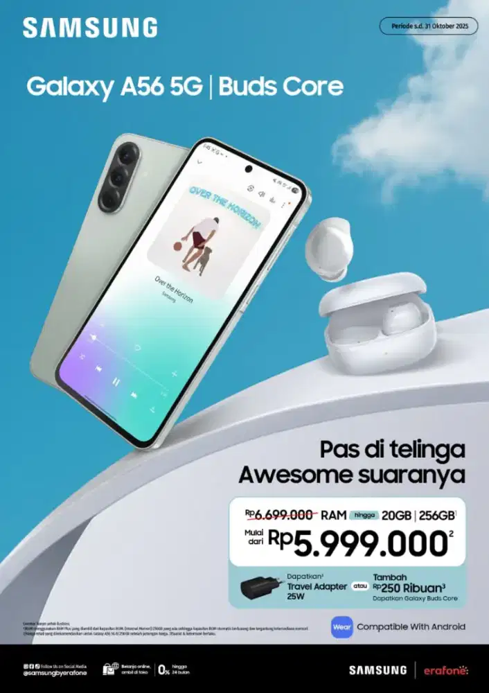 Promo A56 dan Buds Core