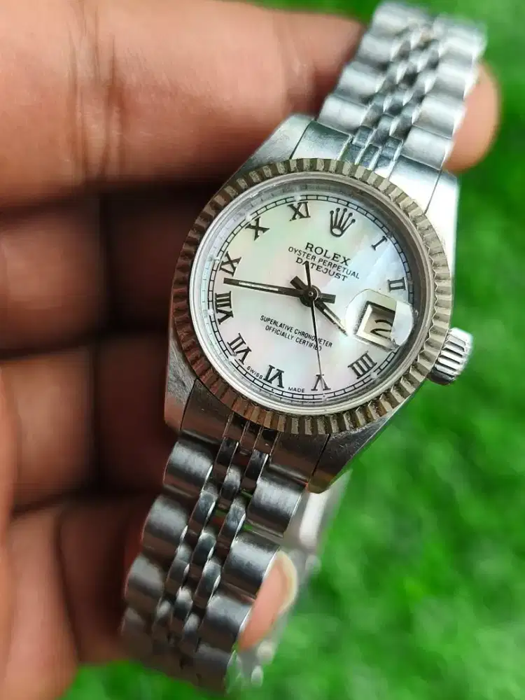 Jam tangan rolex perpetual date automatic swiss eta full bawaan