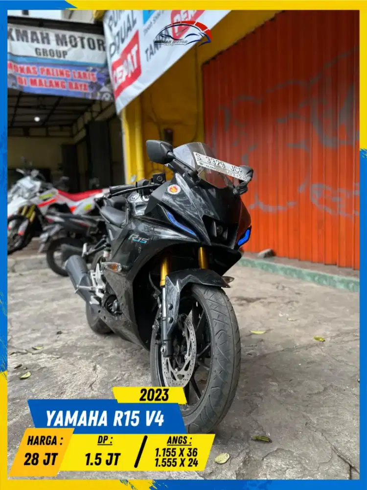 YAMAHA R15 V4 2023 PLAT S MURAH MERIAH BOSKU HIKMAH MOTOR KEPUH MALANG