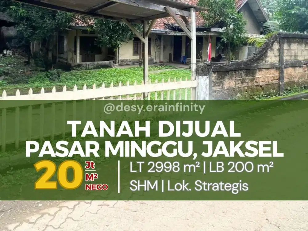 Dijual Tanah di Pasar Minggu, Jakarta Selatan