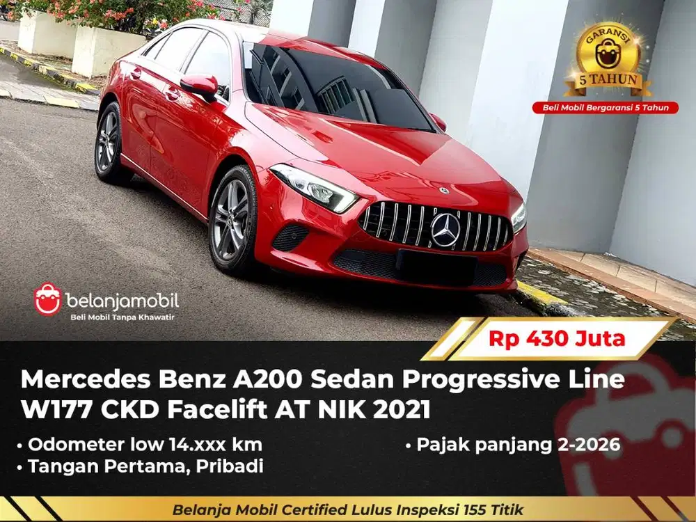 [ GARANSI 5TH ] Mercedes Benz Mercy A200 A 200 Progressive 2021/2022
