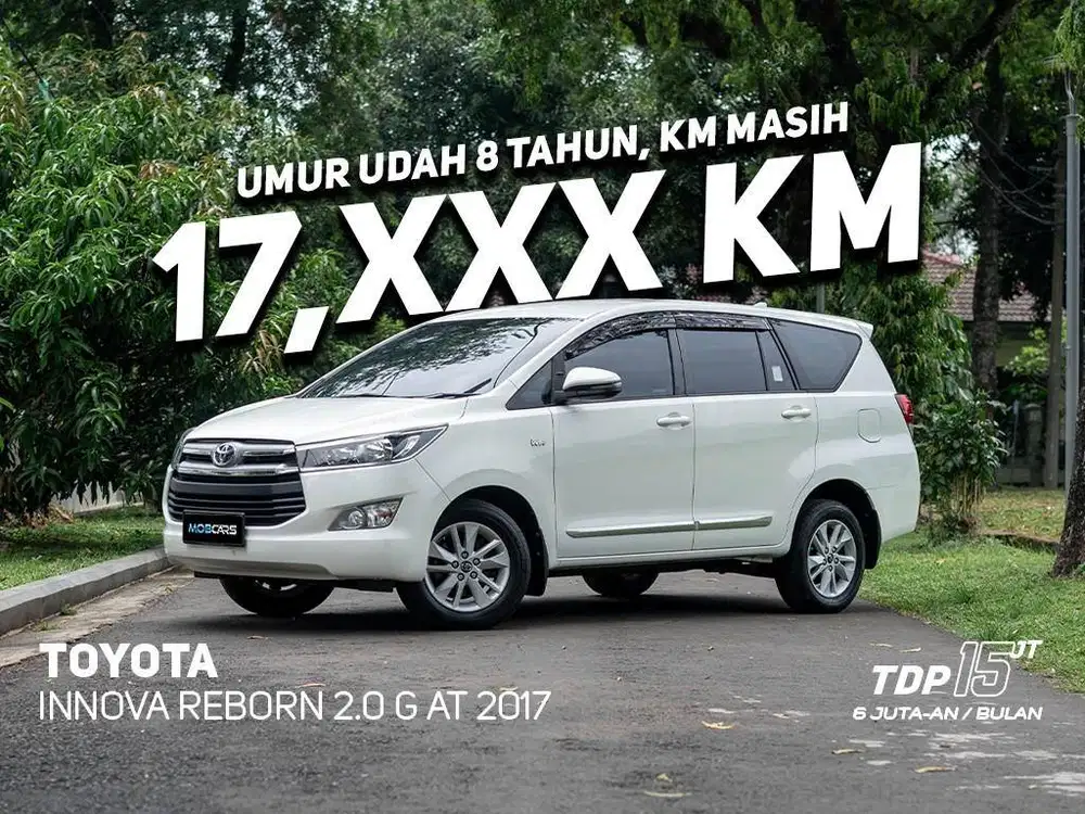 TOYOTA INNOVA REBORN 2.0 MATIC 2017 PUTIH MOBCARS [ KM LOW ]