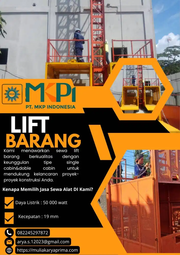 Lift Barang Kayong Utara | Sewa Lift Barang 1-2 Ton Kayong Utara