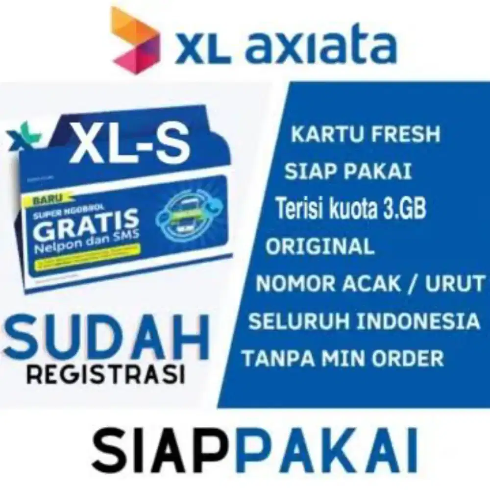 SUDAH REGISTRASI AKTIF KARTU PERDANA SMARTFREN TELKOMSEL SIMPATI XL