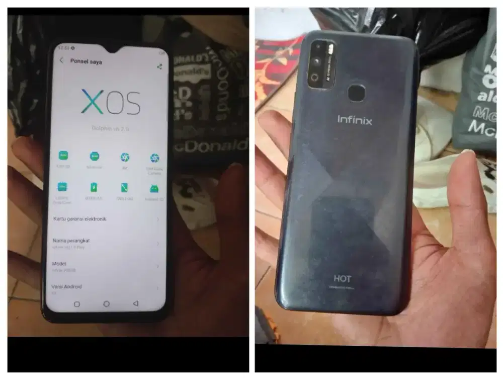 Di jual hp infinix hot 9 play 4/64 gb