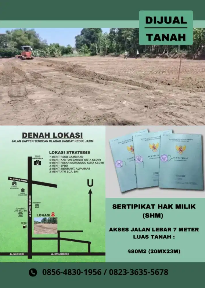 Dijual Murah Tanah Pekarangan Dekat RSUD GAMBIRAN 2
