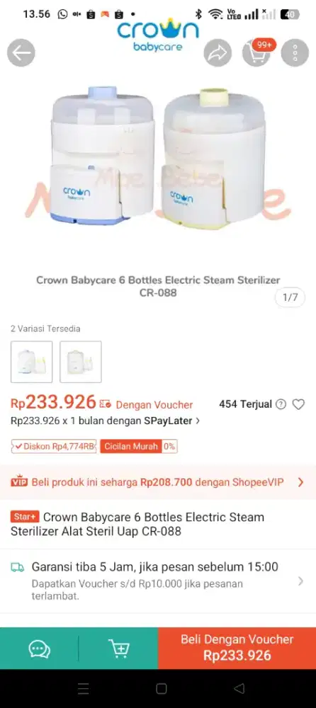 Alat steril botol & penghangat