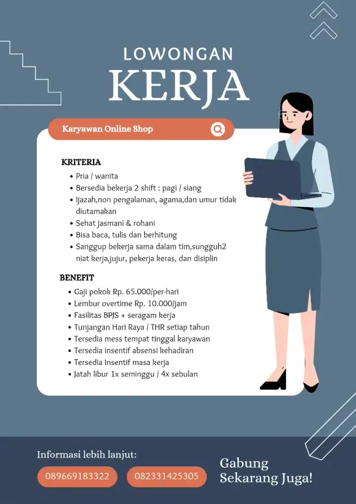 LOWONGAN KERJA ONLINE SHOP SIDOARJO KOTA