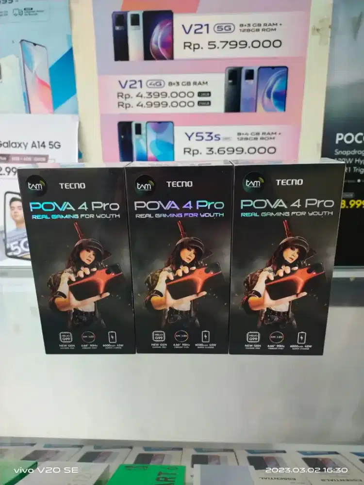 Tecno Pova 4 PRO 8/256 GB NFC AMOLED 50 MP Helio G99 Garansi Resmi