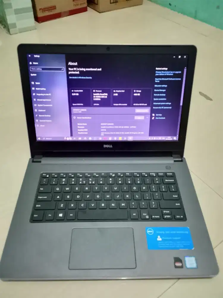 laptop DELL inspiron 5468 Ram 8GB HDD 512GB Dual VGA AMD Radeon M340