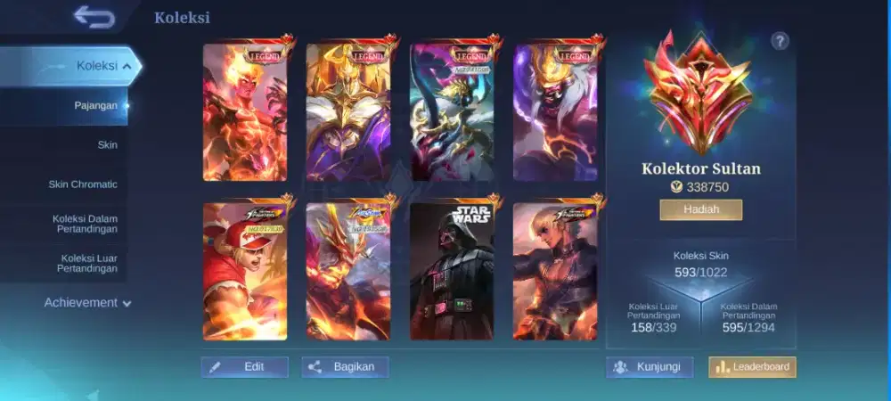 JUAL AKUN MOBILE LEGENDS KOLEKTOR SULTAN